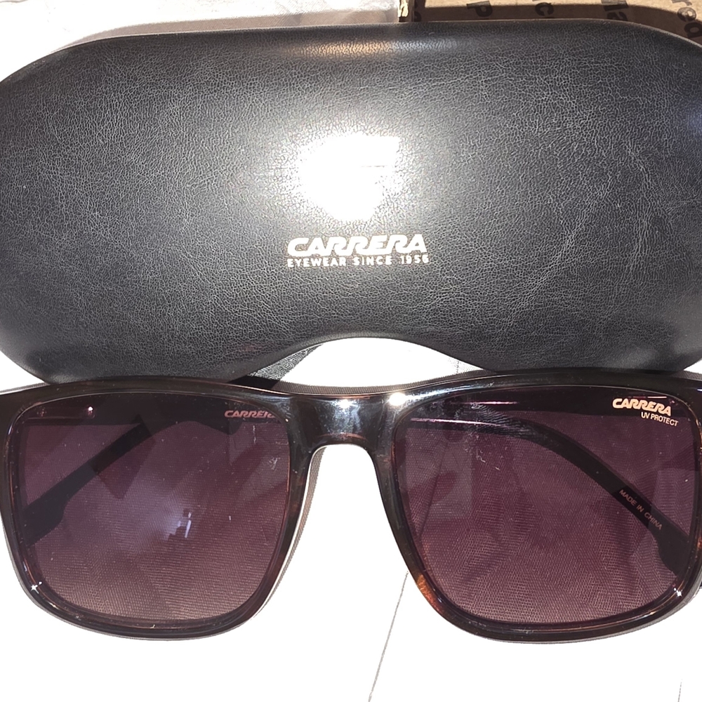 Carrera Brown Tortoiseshell Frame Sunglasses With… - image 1